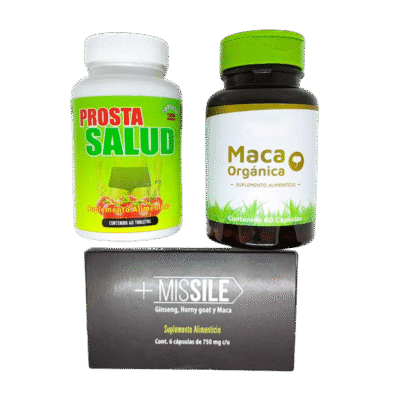 3 CAJAS MISSILE Y 3 PROSTASALUD (TRATAMIENTO COMPLETO) + 1 FRASCO DE MACA (REGALO)
