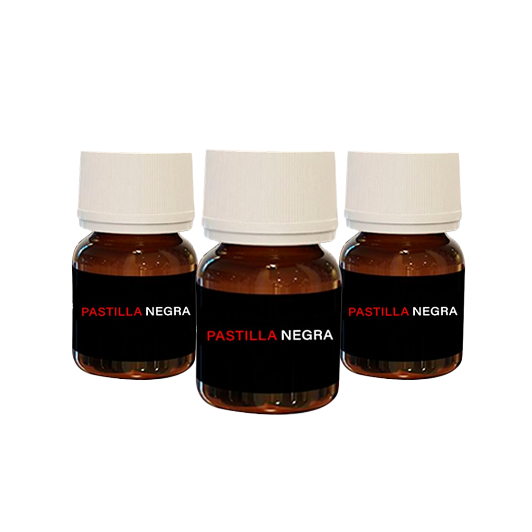 TRES FRASCOS PASTILLA NEGRA (TRATAMIENTO COMPLETO)